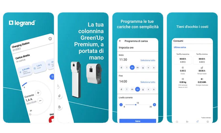 La nuova app EV charge per stazioni di ricarica Green Up Premium